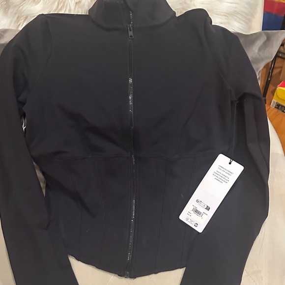 ALO Yoga Women's Airbrush Corset Full Zip Jacket, size Medium - Picture 3 of 5